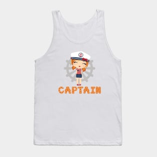 Captain girl (orange) Tank Top